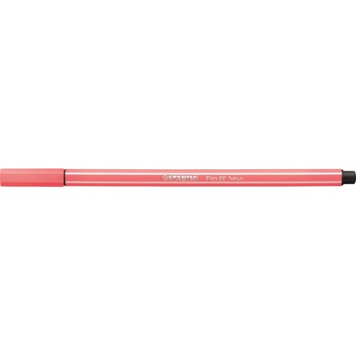 Popisovač, 1 mm, STABILO "Pen 68", neónovo červený