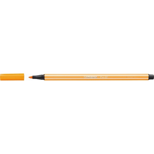 Popisovač, 1 mm, STABILO "Pen 68", neónovo oranžový