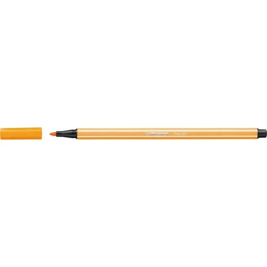 Popisovač, 1 mm, STABILO "Pen 68", neónovo oranžový