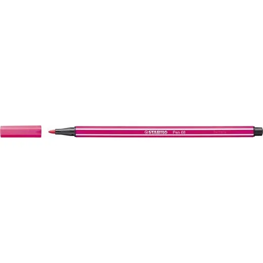 Popisovač, 1 mm, STABILO "Pen 68", neónový ružový