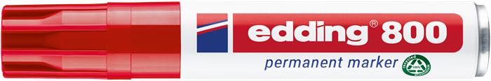 Permanentný popisovač, 4-12 mm, zrezaný, EDDING "800", červený