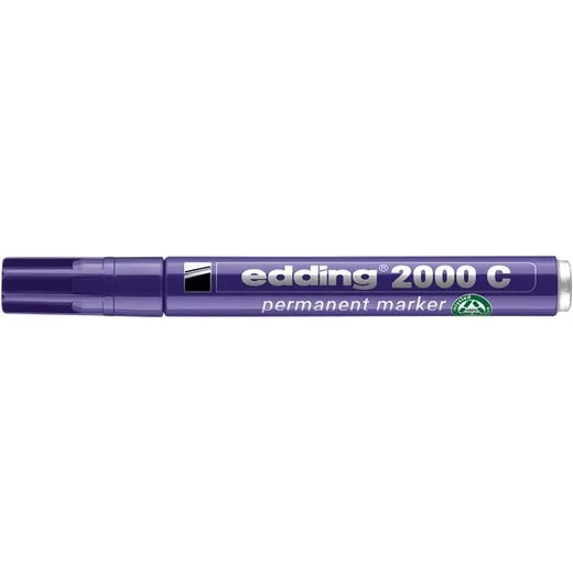 Permanentný popisovač, 1,5-3 mm, kužeľový hrot, EDDING "2000", fialový