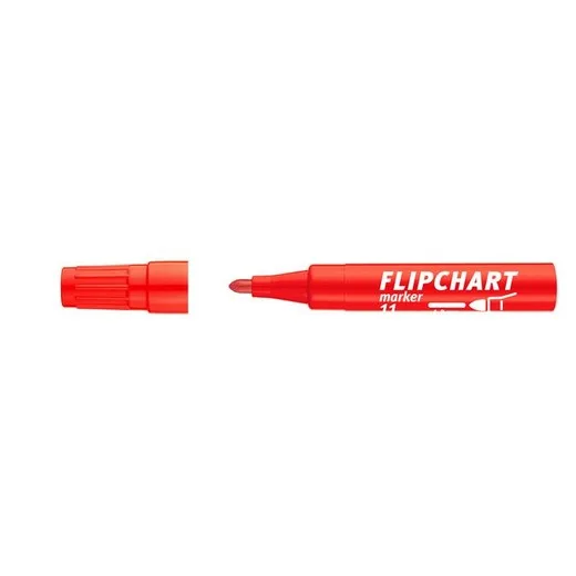 Popisovač na flipchartové tabule, 1-3 mm, kužeľový hrot, ICO "Artip 11", červený