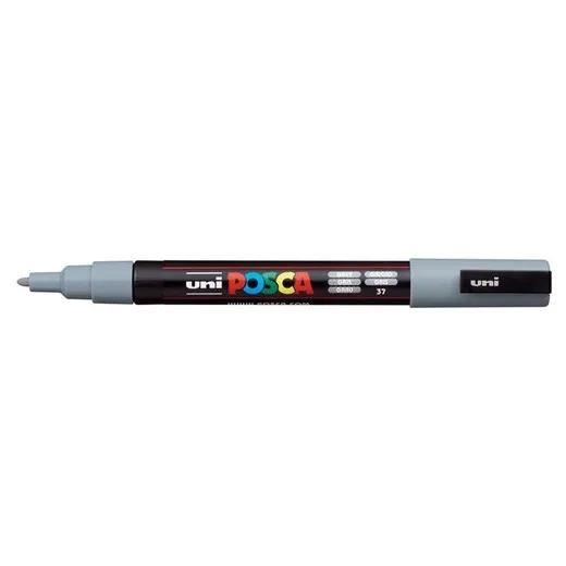 Dekoračný popisovač, 0,9-1,3 mm, UNI "Posca PC-3M", sivý