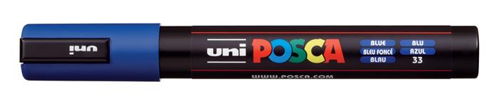 Dekoračný popisovač, 1,8-2,5 mm, UNI "Posca PC-5M", modrý (33)