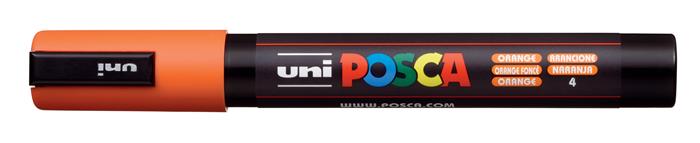 Dekoračný popisovač, 1,8-2,5 mm, UNI "Posca PC-5M", oranžový (4)