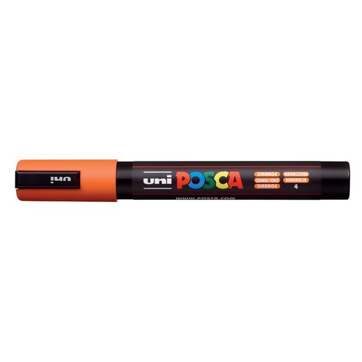 Dekoračný popisovač, 1,8-2,5 mm, UNI "Posca PC-5M", oranžový (4)