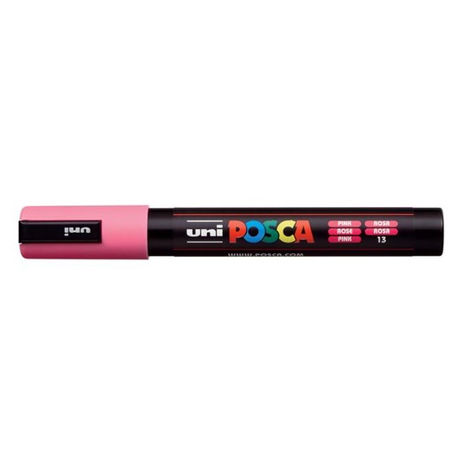 Dekoračný popisovač, 1,8-2,5 mm, UNI "Posca PC-5M", ružový (13)