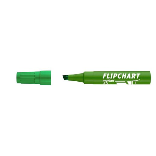 Popisovač na flipchartové tabule, 1-4 mm, zrezaný hrot, ICO "Artip 12 ", zelený