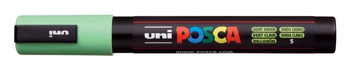 Dekoračný popisovač, 1,8-2,5 mm, UNI "Posca PC-5M", svetlozelený (5)