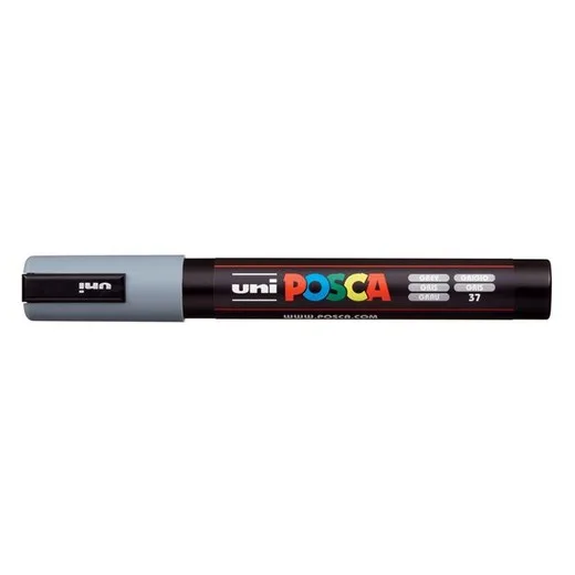 Dekoračný popisovač, 1,8-2,5 mm, UNI "Posca PC-5M", sivý (37)