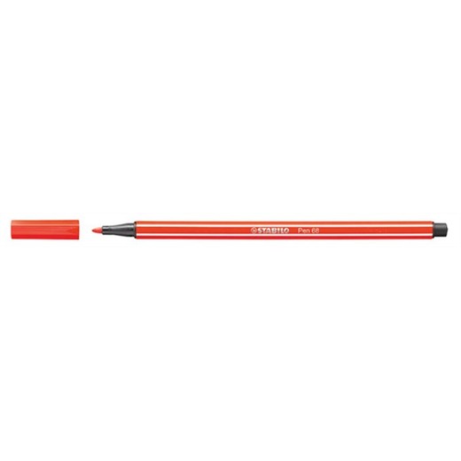 Popisovač, 1 mm, STABILO "Pen 68", svetločervený