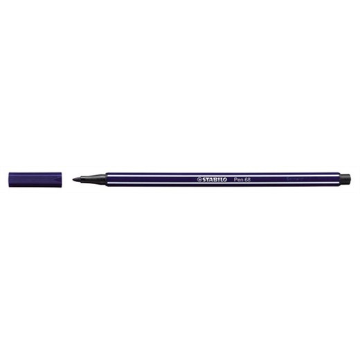 Popisovač, 1 mm, STABILO "Pen 68", tmavomodrý