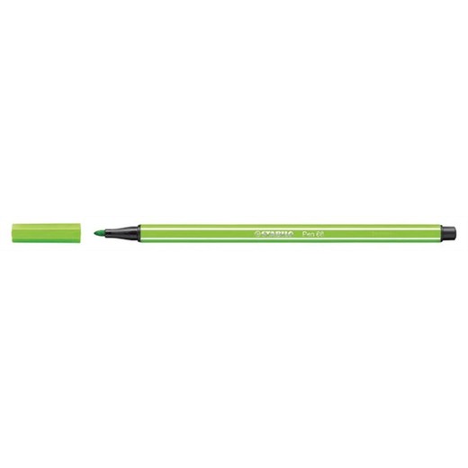 Popisovač, 1 mm, STABILO "Pen 68", svetlozelený