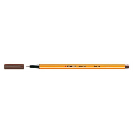 Liner, 0,4 mm, STABILO "Point 88", hnedý