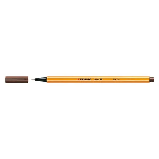 Liner, 0,4 mm, STABILO "Point 88", hnedý