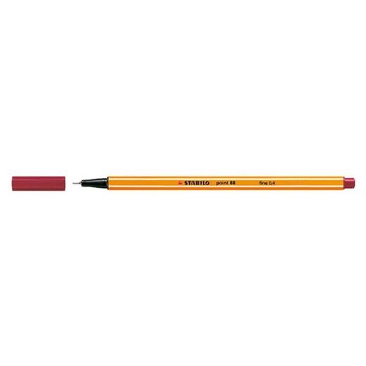 Liner, 0,4 mm, STABILO "Point 88", bordový