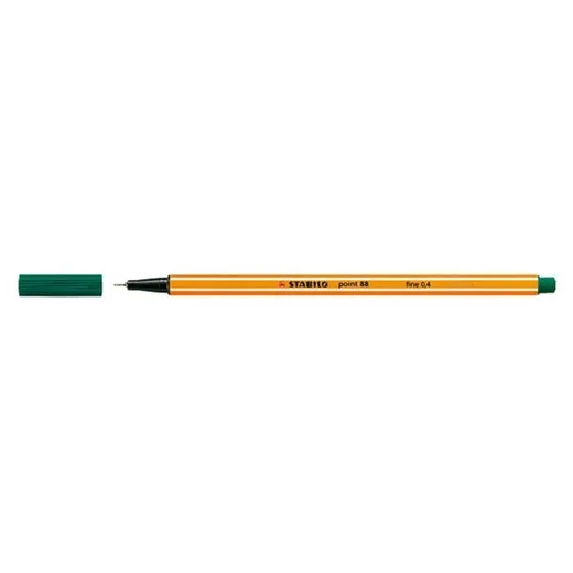 Liner, 0,4 mm, STABILO "Point 88", jedľovo zelený