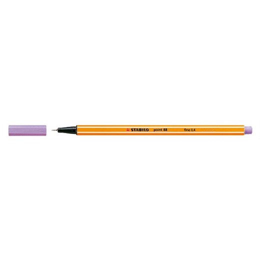 Liner, 0,4 mm, STABILO "Point 88", pastelovo fialový