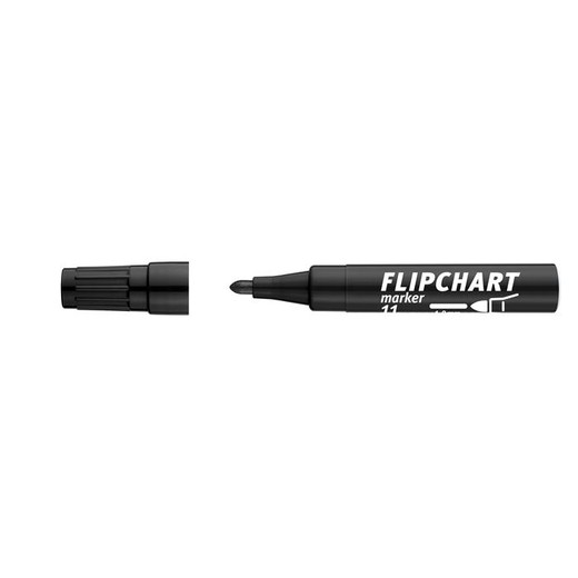 Popisovač na flipchartové tabule, 1-3 mm, kužeľový hrot, ICO "Artip 11", čierny