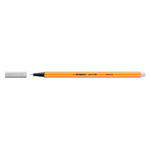 Liner, 0,4 mm, STABILO "Point 88", svetlosivý