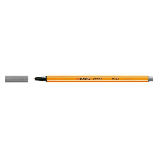 Liner, 0,4 mm, STABILO "Point 88", sivý