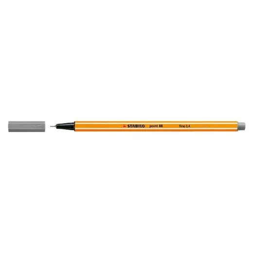Liner, 0,4 mm, STABILO "Point 88", sivý
