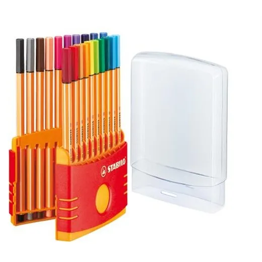 Liner, sada, 0,4 mm, STABILO "Point 88 ColorParade", 20 rôznych farieb
