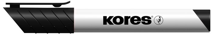 Popisovač na biele a flipchartové tabule, 3 mm, kužeľový hrot, KORES "K-Marker XW1", čierny