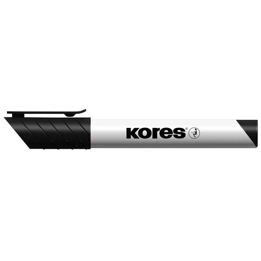 Popisovač na biele a flipchartové tabule, 3 mm, kužeľový hrot, KORES "K-Marker XW1", čierny