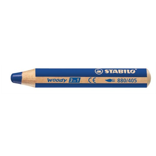 Farebná ceruzka, hrubá, STABILO "Woody", ultramarine