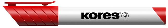 Popisovač na biele a flipchartové tabule, 3 mm, kužeľový hrot, KORES "K-Marker XW1", červený