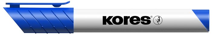 Popisovač na biele a flipchartové tabule, 3 mm, kužeľový hrot, KORES "K-Marker XW1", modrý