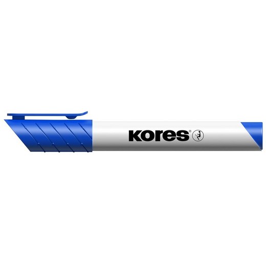 Popisovač na biele a flipchartové tabule, 3 mm, kužeľový hrot, KORES "K-Marker XW1", modrý