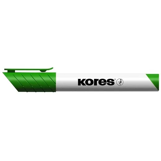 Popisovač na biele a flipchartové tabule, 3 mm, kužeľový hrot, KORES "K-Marker XW1", zelený