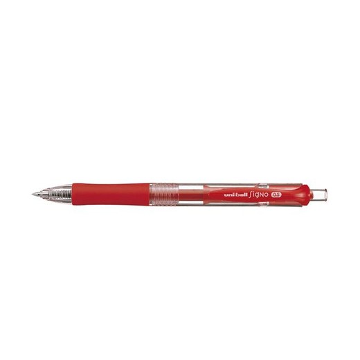 Gélové pero, 0,3 mm, stláčací mechanizmus, UNI "UMN-152", červené