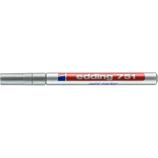 Lakový popisovač, 1-2 mm, EDDING "751", strieborný