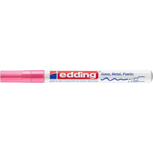 Lakový popisovač, 1-2 mm, EDDING "751", ružový