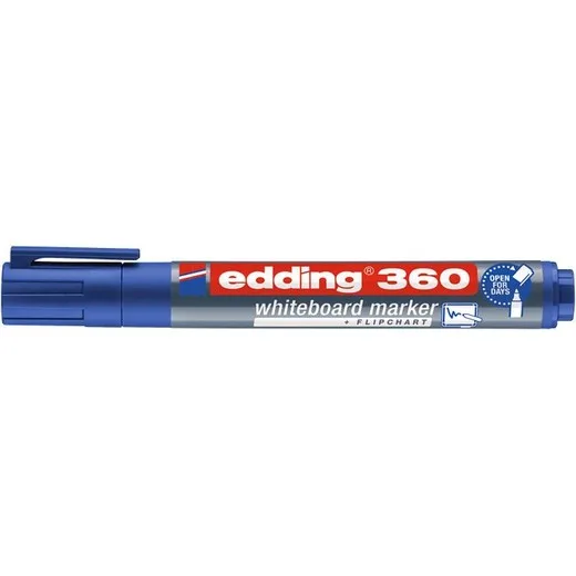Popisovač na tabule a flipchartové tabule, 1,5-3 mm, kužeľový hrot, EDDING "360", modrý