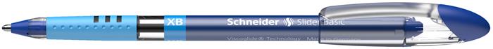 Guľôčkové pero, 0,7 mm, s vrchnákom, SCHNEIDER "Slider XB", modré