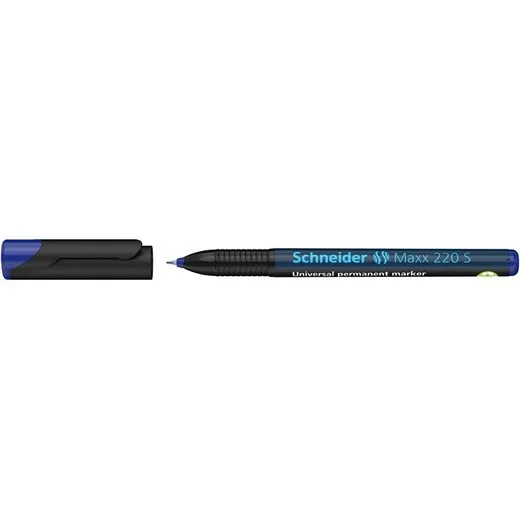 Permanentný popisovač, OHP, 0,4 mm, SCHNEIDER "Maxx 220 S", modrý
