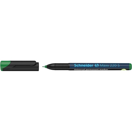 Permanentný popisovač, OHP, 0,4 mm, SCHNEIDER "Maxx 220 S", zelený