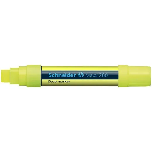 Kriedový popisovač, 5-15 mm, SCHNEIDER "Maxx 260", žltý