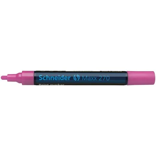 Lakový popisovač, 1-3 mm, SCHNEIDER "Maxx 270", ružový
