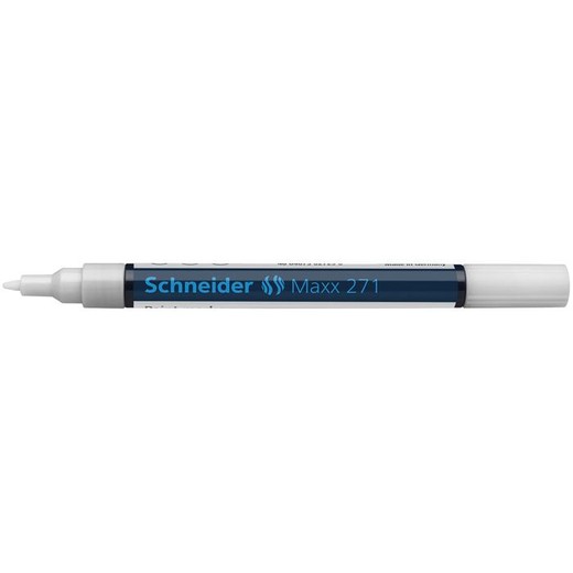 Lakový popisovač, 1-2 mm, SCHNEIDER "Maxx 271", biely