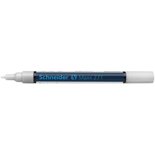 Lakový popisovač, 1-2 mm, SCHNEIDER "Maxx 271", biely