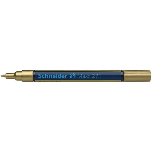 Lakový popisovač, 1-2 mm, SCHNEIDER "Maxx 271", zlatý