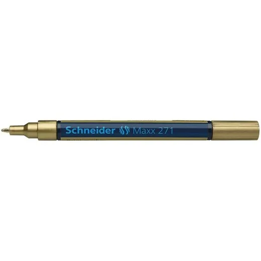 Lakový popisovač, 1-2 mm, SCHNEIDER "Maxx 271", zlatý