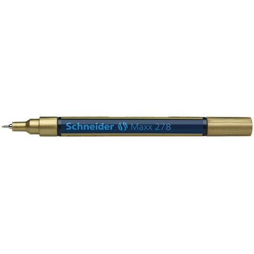 Lakový popisovač, 0,8 mm, SCHNEIDER "Maxx 278", zlatý