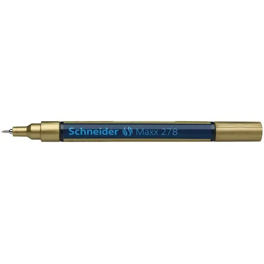 Lakový popisovač, 0,8 mm, SCHNEIDER "Maxx 278", zlatý